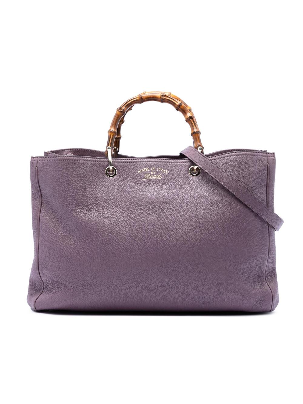 Gucci Large Calfskin Bamboo Shopper #328966G59B